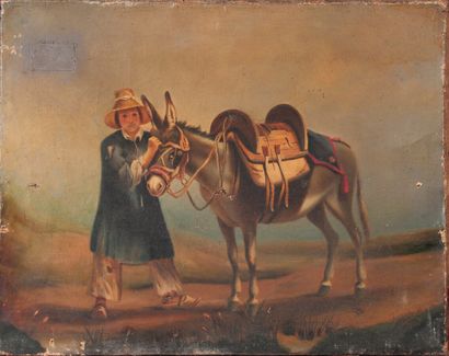 null École XIXème siècle

"L'âne"

Huile sur toile 

32 x 40 cm

(Accidents et r...