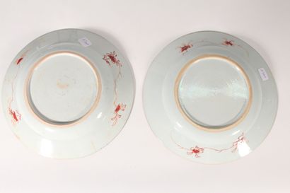 null Paire d'assiettes en porcelaine à décor polychrome de fleurs

Chine, Famille...