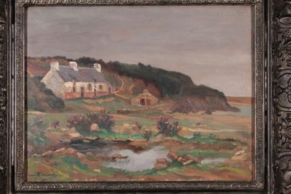 null Louis Anatole TOUSSAINT (1856-1919)

"Paysage"

Huile sur panneau signée en...