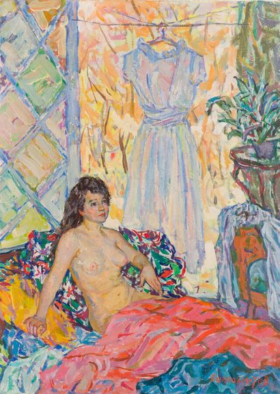 null Amir VALIAKHNETOV (1927)

« Le réveil d'Hélène »

Huile sur toile signée en...