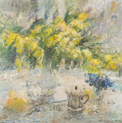 null Léonid ANTONIOUK (Né en 1949)

« Nature morte aux mimosas »

Huile sur toile...