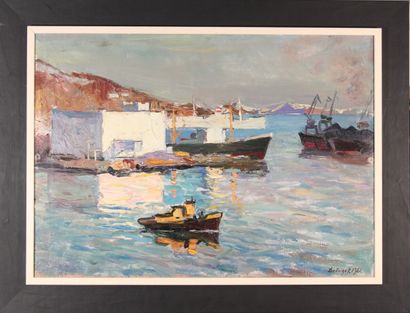null Vitalii DAVIDOV (1923-2007), Moscou

« Le vieux port »

Huile sur toile signée...