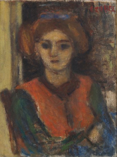 null BELA CZOBEL (1883-1976)

Portrait de jeune femme

Huile sur toile signée en...