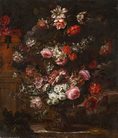 null ATTRIBUE A JEAN BAPTISTE BOSSCHAERT (1667-1746)

Bouquet de fleurs devant un...