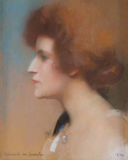 null LUCIEN-VICTOR GUIRAND DE SCÉVOLA (1871-1950)

Jeune femme à la perle

Pastel...