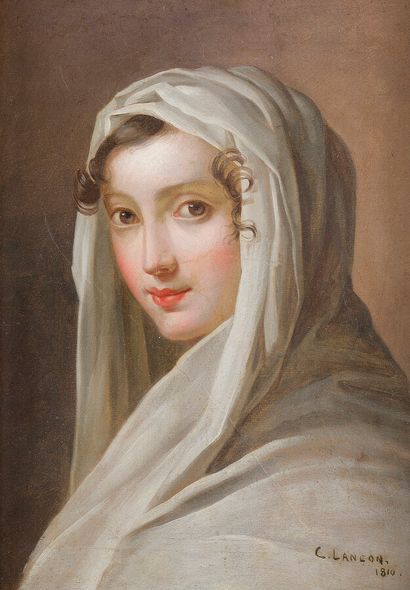 null CHARLES PAUL LANDON (1761-1826) 

Jeune femme au voile

Huile sur papier daté...