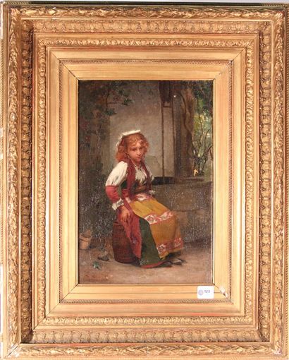 null JEAN-FRANÇOIS PORTAELS (1818-1895)

La bohémienne

Huile sur toile signée en...