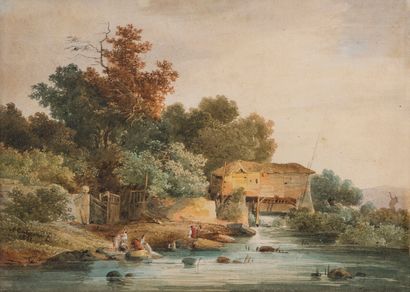 null ALEXANDRE CALAME (CORSIER-SUR-VEVEY 1810-MENTON 1864)

Bord de rivière animée

Aquarelle...
