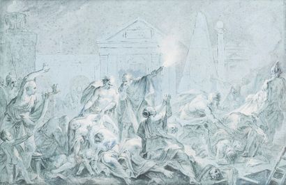 null GUILLAUME GOUDIN (VERS 1740-1807)

Tobie enterrant les morts

Plume et encre...