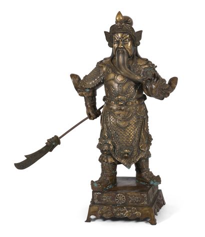 null BRONZE SCULPTURE OF GUANDI

China, 20th century.

Depicted standing on a square...