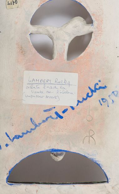 null JEAN LAMBERT-RUCKI (1888-1967) 

« Crucifix bénitier » 1950.

Épreuve en plâtre...