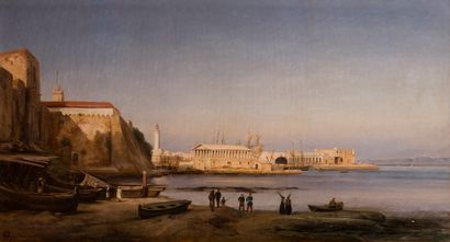 null Ferdinand DUBOC (1813-1869)

"Vue de l'entrée du Port d'Alger, 1834"

Huile...