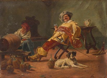 null JEAN-LOUIS-ERNEST MEISSONIER (1815-1891)

Mousquetaire dans la taverne

Huile...