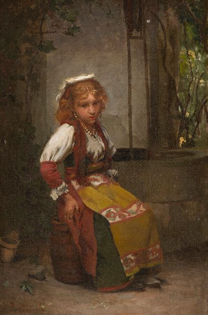 null JEAN-FRANÇOIS PORTAELS (1818-1895)

La bohémienne

Huile sur toile signée en...