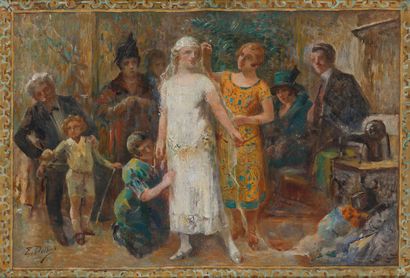 null EDMUND DELBOS (1879-1949)

L'essayage de la robe de mariée

Huile sur toile...