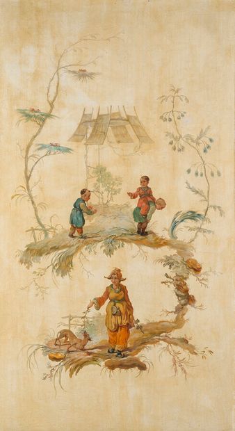 null DANS LE GOUT DE J.B PILLEMENT (1728-1808)

Suite de trois toiles de boiseries...
