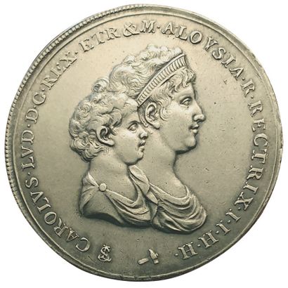 null ITALIE. ETRURIE. 

Charles-Louis et Marie-Louise. 1803-1807. 5 Lire 1803. Florence....