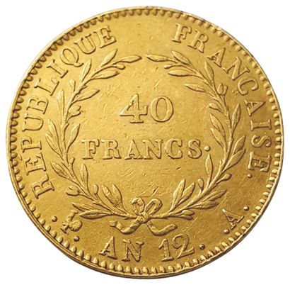 null CONSULAT. 

40 Francs Year 12 A. Paris. Gad.1080. TTB