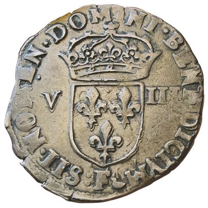 null HENRI IV. EIGHTH OF ECU. 

1601 F. Angers.

4,98grs. Sb.4688 (1 ex.). Rare....