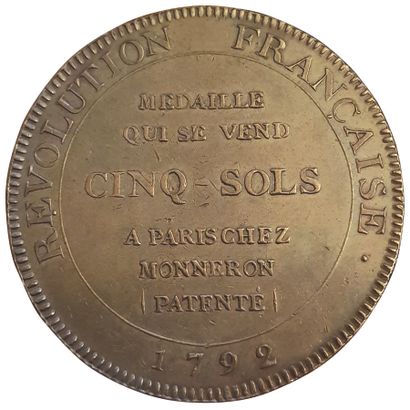 null CONSTITUTION.

Monneron de cinq Sols à l'Hercule. 1792. 

26,87grs.Maz.163....