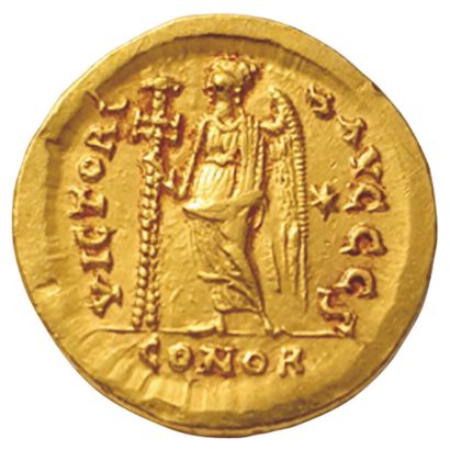 null ZENON.

474-491 av. J.C.

Solidus. Constantinople. 

R/ VICTORIA AVGGG S. CONOR....