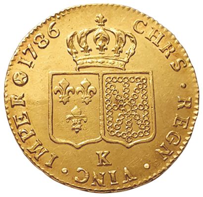 null LOUIS XVI.

1774-1792.

Double Louis d'or à la tête nue.

1786 K. Bordeaux....