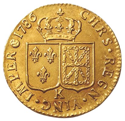 null LOUIS XVI. 

1774-1792. 

Louis d'or à la tête nue. 1786 K. Bordeaux. Gad.361...