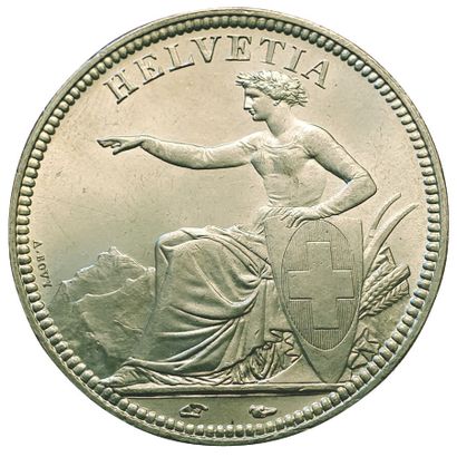 null SUISSE.

5 Francs 1851 A.

Frappe médaille.

25,03grs. Km.11.

Rare !! et particulièrement...