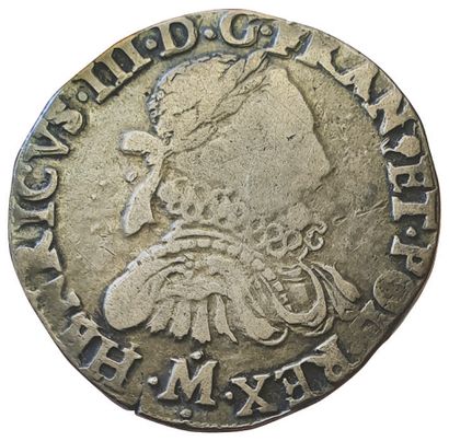 null HENRI III. 

Teston 3rd type with milled neck. 

1576 M. Toulouse.9,33grs. Sb.4654....