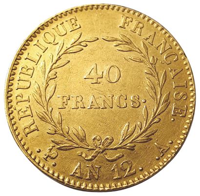 null CONSULAT. 

40 Francs An 12 A. Paris. Gad.1080.	TTB