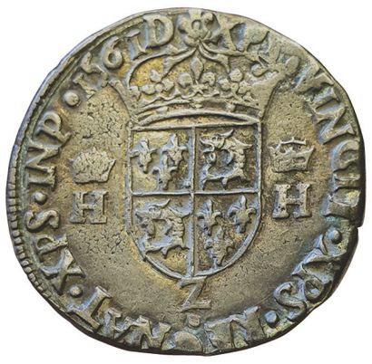 null CHARLES IX. IN THE NAME OF HENRI II.

1561 Z. 

Teston of Dauphiné with naked...