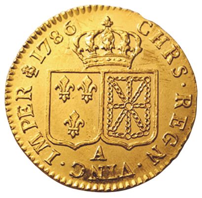 null LOUIS XVI. 

1774-1792. Louis d'or à la tête nue.

1786 A. Paris.Gad.361. Petites...