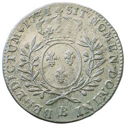 null LOUIS XV. 

Demi écu aux branches d'olivier. 1731 B. Rouen. 

14,66grs. Gad...