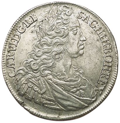 null AUTRICHE. 

Charles VI. 1711-1740. Thaler. 1738. Prague. 28,71grs. Dav.1087....