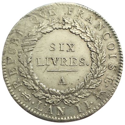 null CONVENTION.

Ecu de six Livres. 1793 A. Paris. 

29,51grs. Gad.58. TTB+
