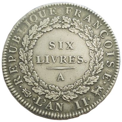 null CONVENTION.

Ecu de six Livres. 1793 A. Paris. 

29,50grs. Gad.58. TTB+