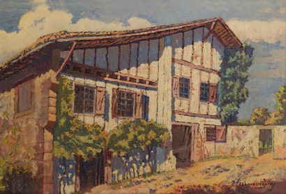 null Jean ETCHEVERRIGARAY (1877-1952)

Ferme basque

Huile sur panneau signé en bas...