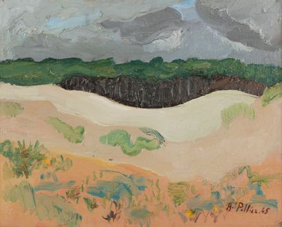 null Andrée POLLIER (1916-2009)

La dune, 1945

Huile sur toile signée et datée "45"...