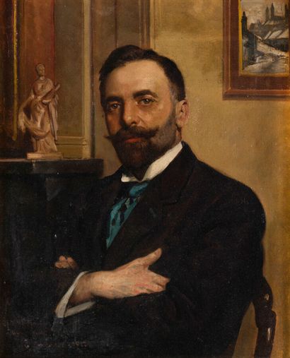 null 
Émile BRUNET (1869-1943)





Portrait d'homme, 1917





Huile sur toile dédicacée...