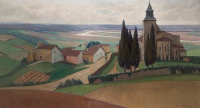 null Jean RIGAUD (1912-1999)

Paysage du Béarn, 1938

Huile sur toile, signée et...