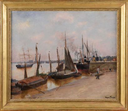 null Marie-Auguste FLAMENG (1843-1893)

Les gabares, port de La Lune

Huile sur toile...