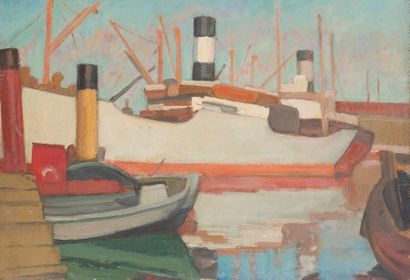 null Jean AUFORT (1898-1988)

Les docks de Bordeaux 2

Huile sur panneau signé en...
