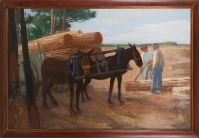 null Suzanne LABATUT (1889-1966)

Attelage de mules

Huile sur toile, signée en bas...
