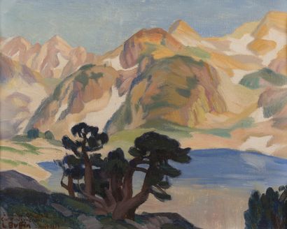 null Louis BUFFIN (1887-1967)

Lac des Pyrénées, 1924

Huile sur toile, signée et...