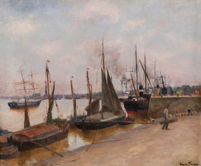 null Marie-Auguste FLAMENG (1843-1893)

Les gabares, port de La Lune

Huile sur toile...
