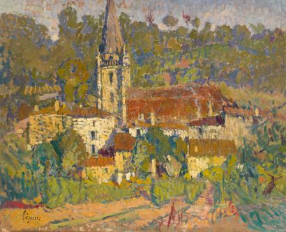 null Joseph LÉPINE (1867-1943)

Village de Baurech (Gironde)

Huile sur papier marouflé...
