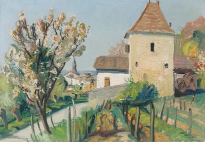 null Roger MATHIAS (1884-1971)

L'entrée du village, 1934

Huile sur toile signée...
