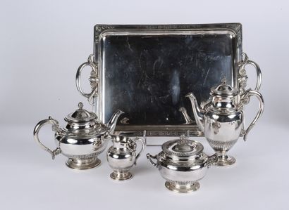 Gallia, tea and coffee set in silver plated...