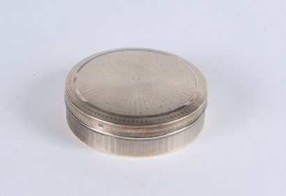 Round box in Minerva silver 950 thousandths...