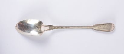 Stew spoon in silver 950 thousandths Paris...